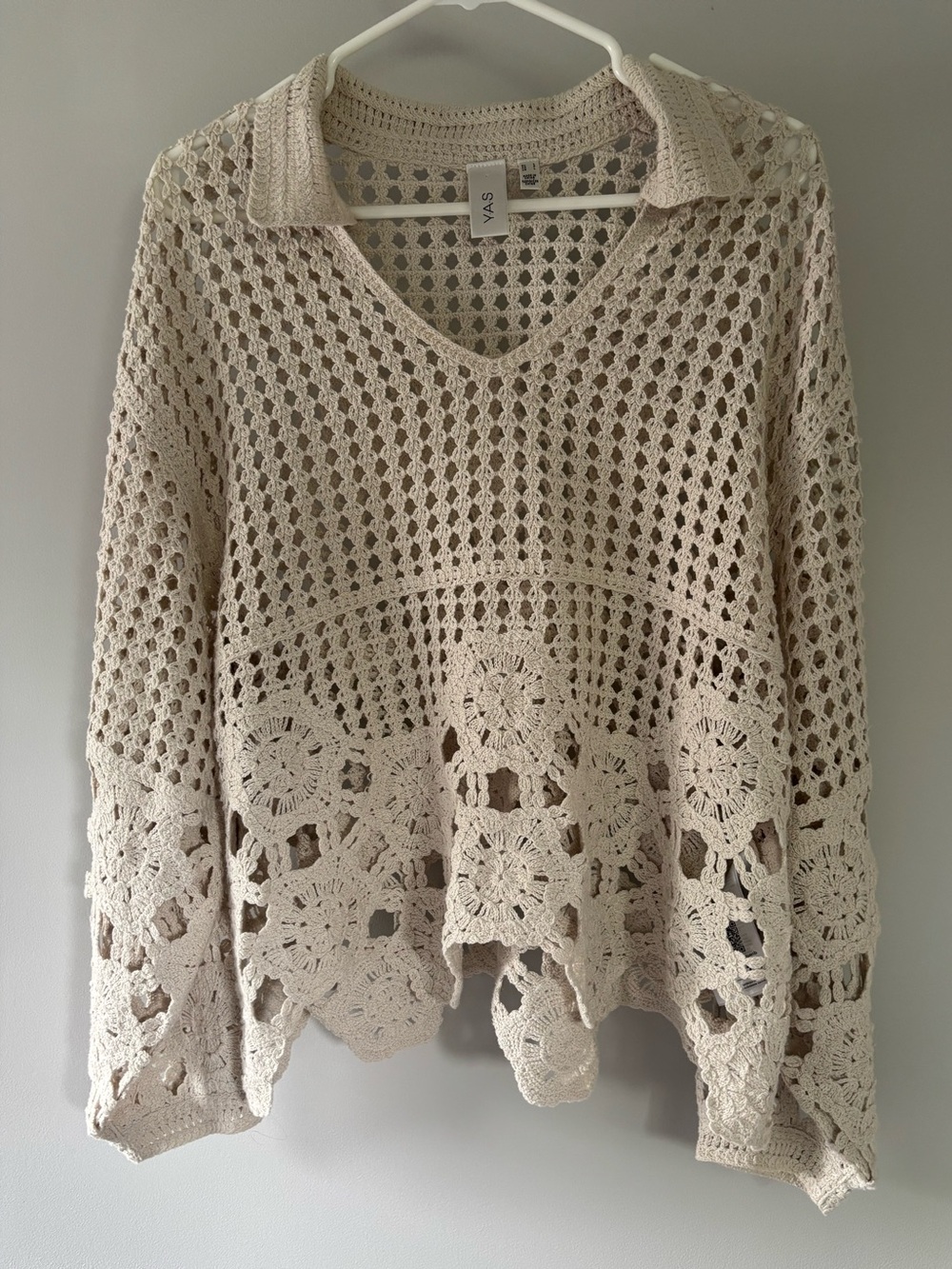 Y.A.S Crochet Collard Sweater